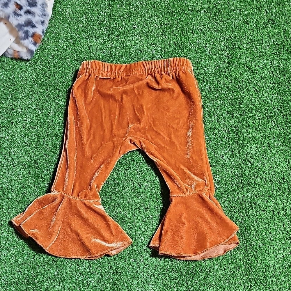 Leopard Print Vest with Orange Velvet Pants Set - Picture 6 of 6